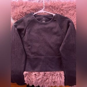 Aerie offline cropped ribbed long sleeve / size large